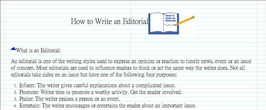 how to make editorial writing